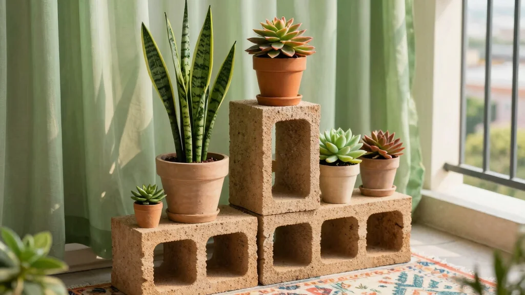 8 Cinder Block Plant Stands That Somehow Look Incredibly Stylish